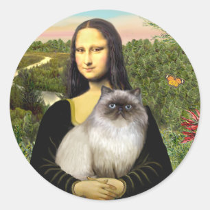 Sticker Rond Mona Lisa - Chat de l'Himalaya 7