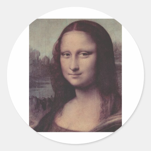 Sticker Rond Mona Lisa Face (Devant)
