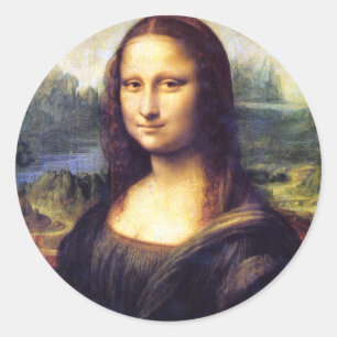 Sticker Rond Mona Lisa, Leonardo da Vinci