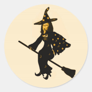 Sticker Rond "Mona Lisa va à la fête d'Halloween"*