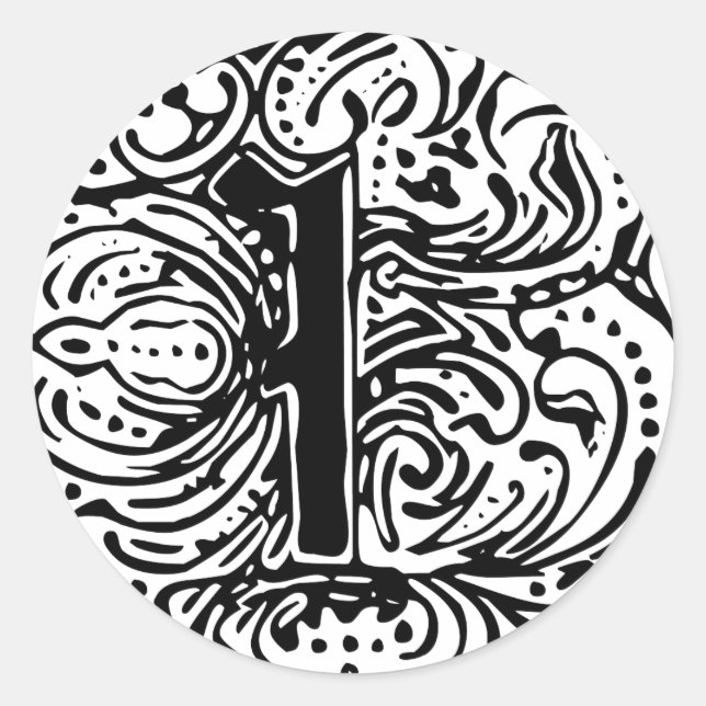 Sticker Rond Monarchie "I" (Devant)