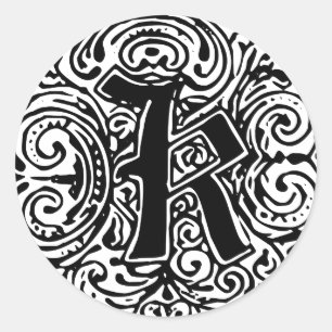 Sticker Rond Monarchie "K"