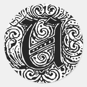 Sticker Rond Monarchie "U"