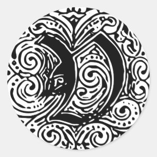 Sticker Rond Monarchie "V"