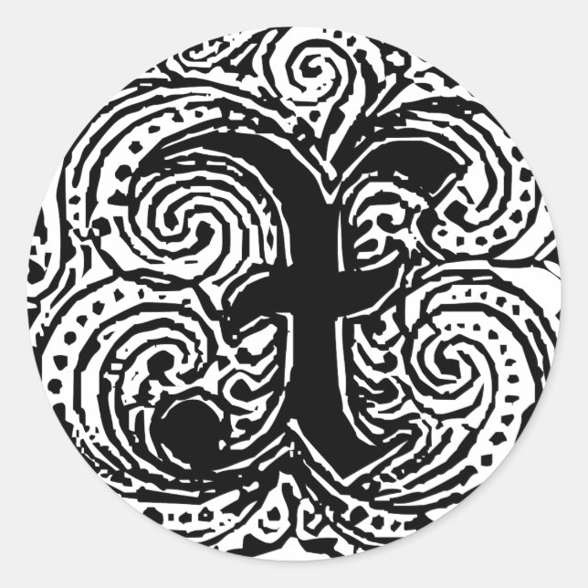 Sticker Rond Monarchie "X" (Devant)