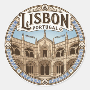 Sticker Rond Monastère des Jerónimos Portugal