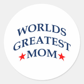 Sticker Rond Monde la plus grande maman