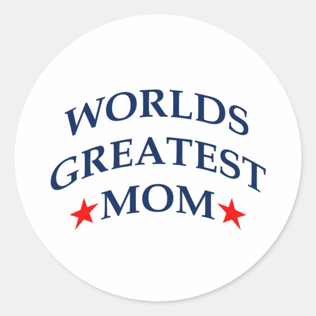 Sticker Rond Monde la plus grande maman (Devant)
