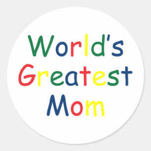 Sticker Rond Monde Meilleure maman