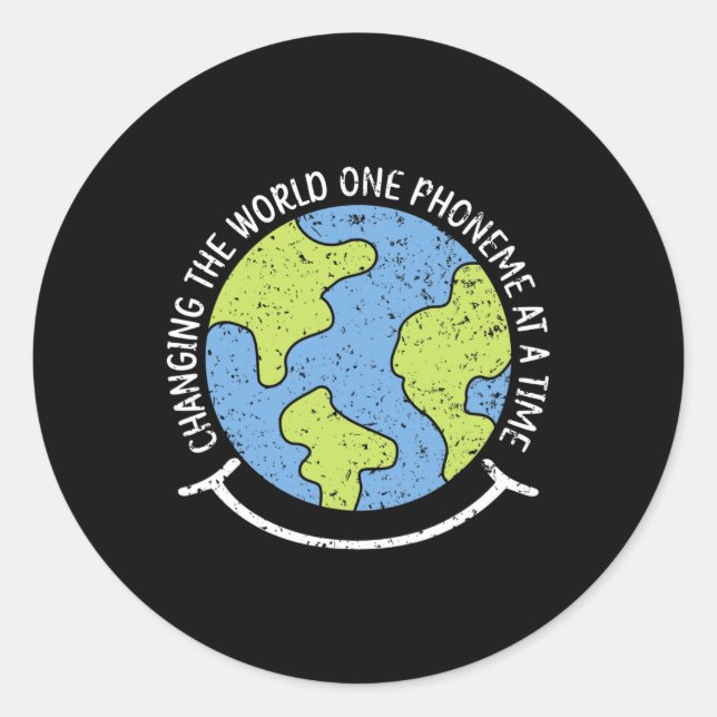 Sticker Rond Monde Un Phonème À La Fois Dyslexie Sensibilisatio (Devant)