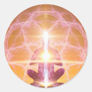 Sticker Rond Mondes intérieurs Mondes extérieurs - Kundalini et