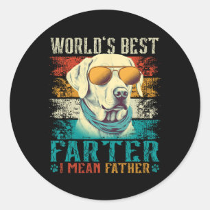 Sticker Rond Mondes Meilleur Plus Loin Je Veux Dire Père Meille