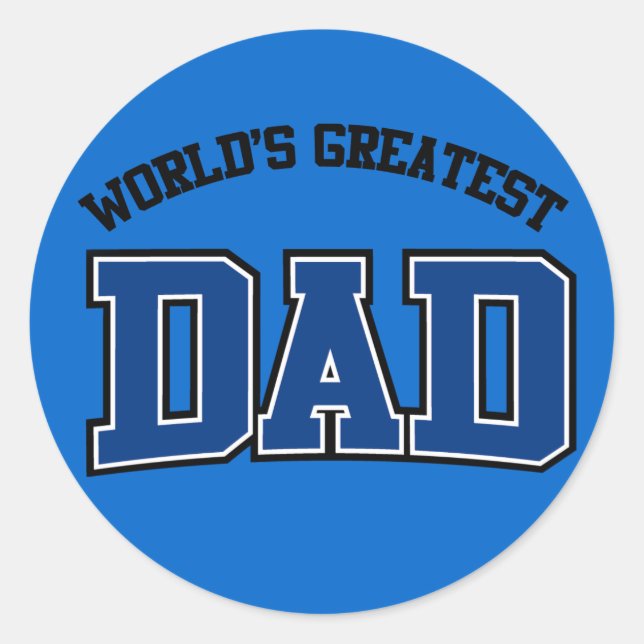Sticker Rond Mondes plus grands chevalets papa bleu (Devant)