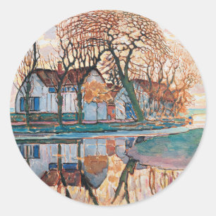 Sticker Rond Mondrian, Ferme près de Duivendrecht,