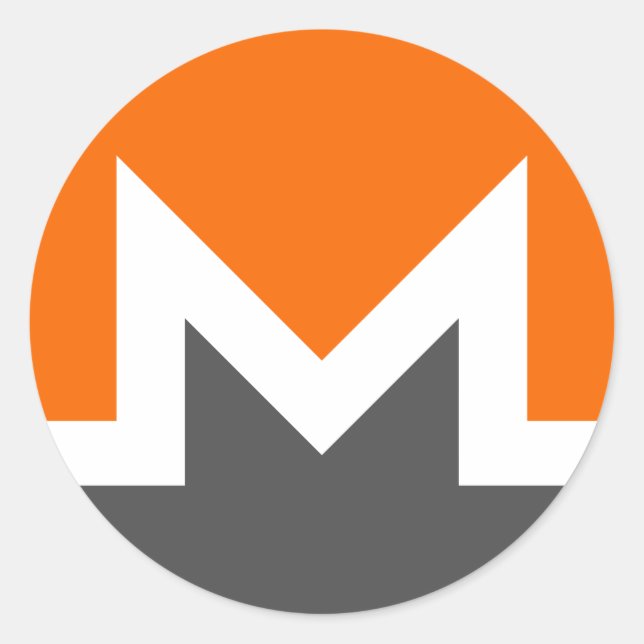 Sticker rond Monero CryptoCurrency (Devant)