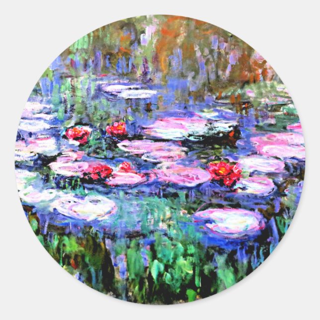 Sticker Rond Monet - Los Nenufares (nénuphar) (Devant)