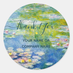 Sticker Rond Monet Nénuphar peinture florale