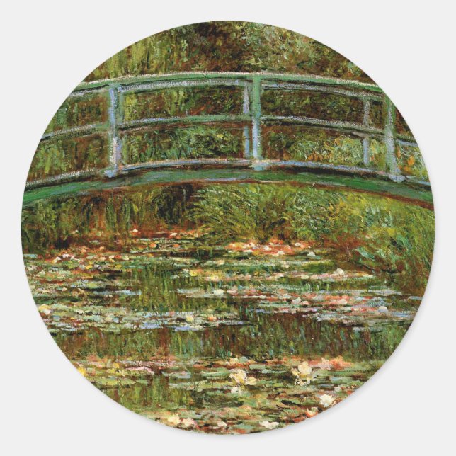 Sticker Rond Monet Pont Japonais de Giverny (Devant)