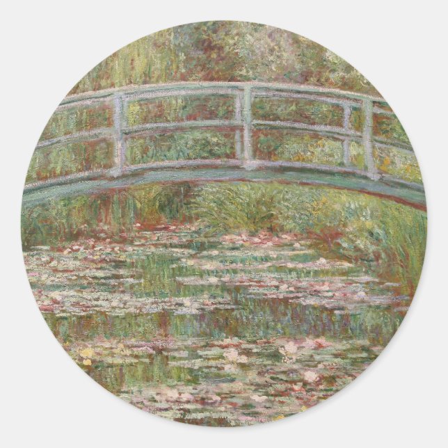 Sticker Rond Monet Pont Japonais Français Giverney (Devant)