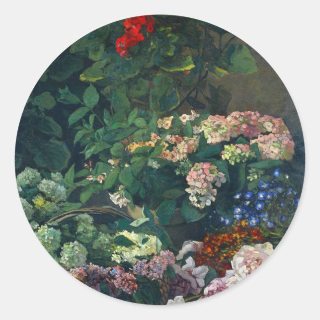Sticker Rond Monet Spring Flowers (Devant)