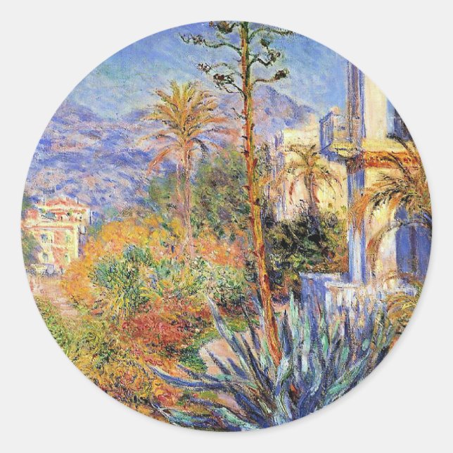 Sticker Rond Monet - Villas at Bordighera, (Devant)