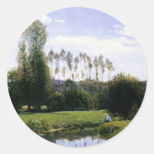 Sticker Rond Monet - Vue sur Rouelles Le Havre, art,