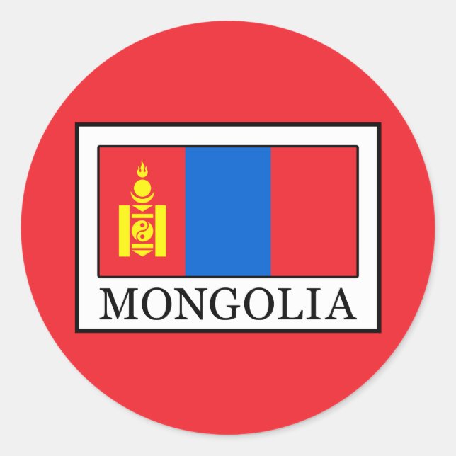 Sticker Rond Mongolie (Devant)
