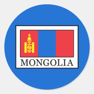 Sticker Rond Mongolie