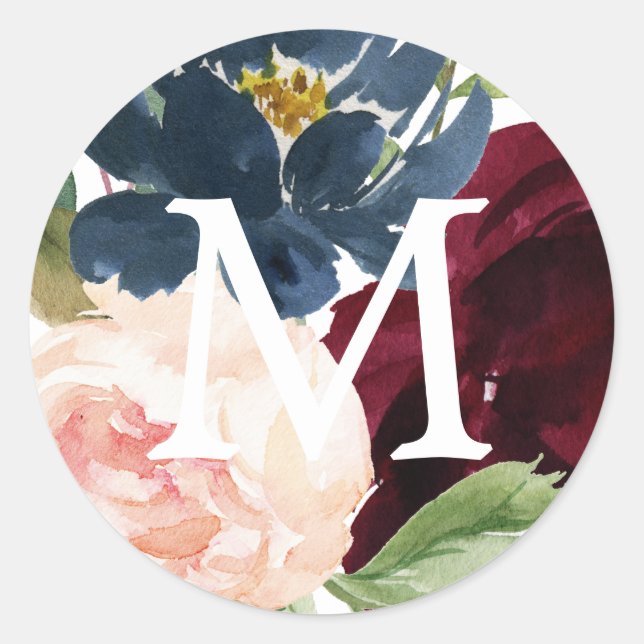 Sticker Rond Mongram Enveloppe Seals (Devant)