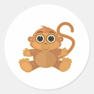 Sticker Rond Monkey