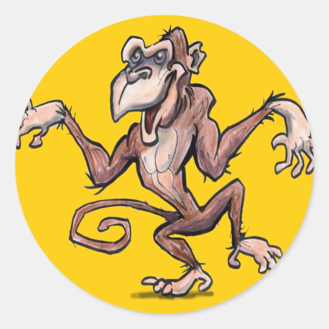Sticker Rond Monkey (Devant)