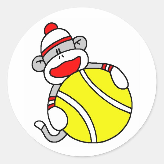 Sticker Rond Monkey de tennis (Devant)