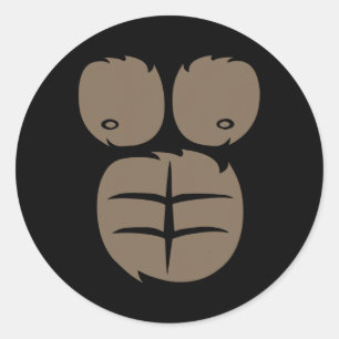 Sticker Rond Monkey Gorilla Costume Tee Animal Belly Fancy Dres