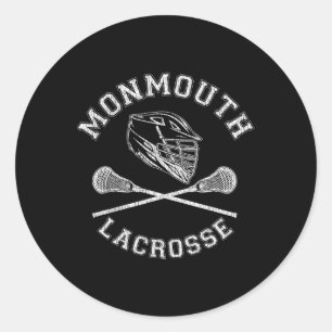Sticker Rond Monmouth Lacrosse Vintage Retro Lacrosse