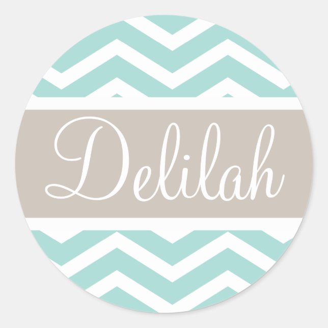Sticker Rond Monnaie Chevron Tan Monogram (Devant)