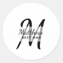 Monogram BEST MAN Groomsmen Groomsman Ajouter Nom