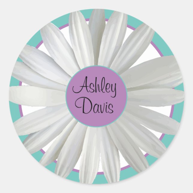 Sticker Rond Monogram Daisy (Devant)
