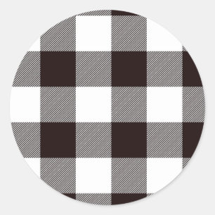Sticker rond Monogram Rustic Chic