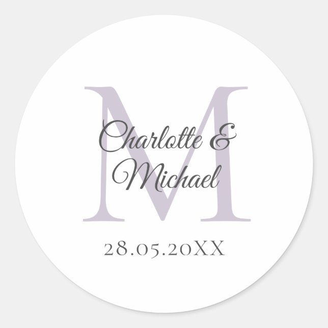 Sticker Rond Monogramme (Devant)