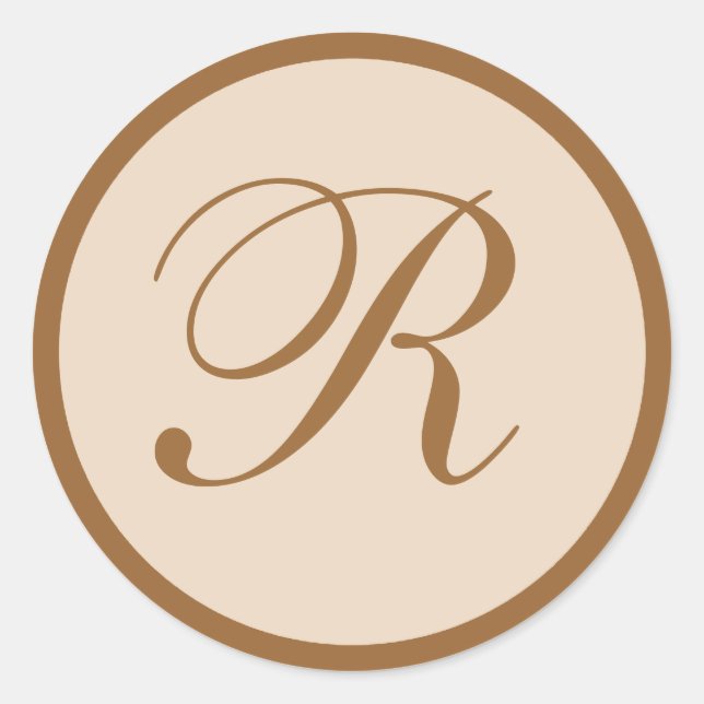 Sticker Rond Monogramme (Devant)