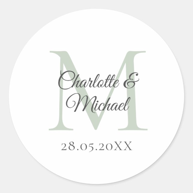 Sticker Rond Monogramme   (Devant)