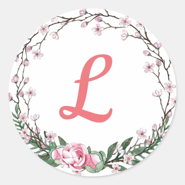 Sticker Rond Monogramme (Devant)