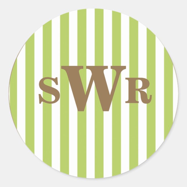 Sticker Rond Monogramme (Devant)