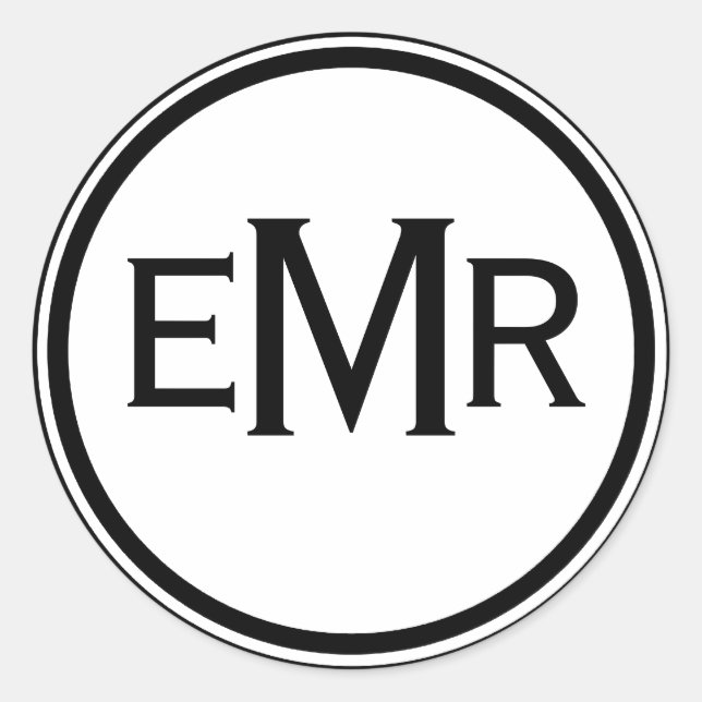 Sticker Rond Monogramme (Devant)