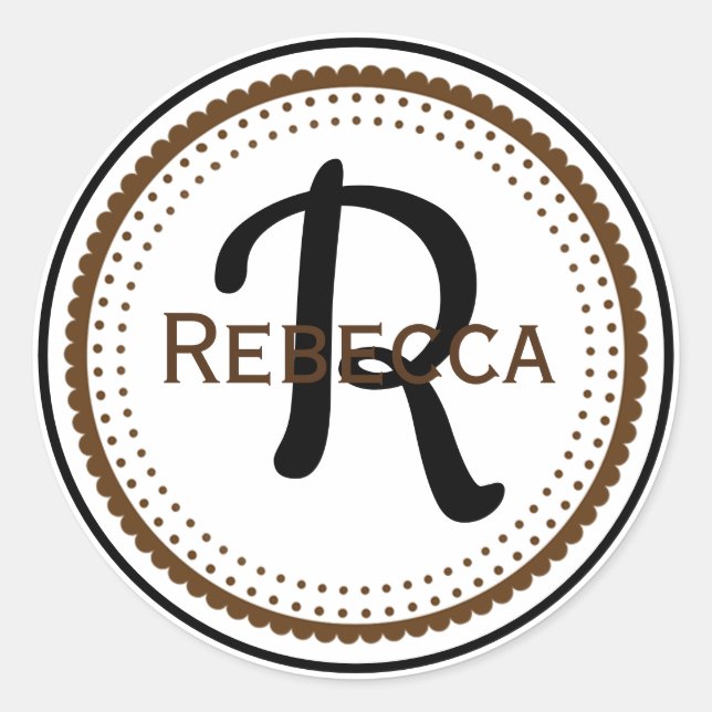Sticker Rond Monogramme (Devant)