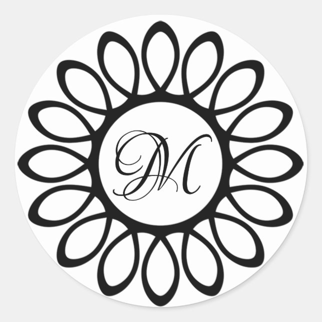 Sticker Rond Monogramme (Devant)
