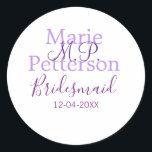 Sticker Rond Monogramme ajouter le nom lettre demoiselles maria<br><div class="desc">belle conception</div>