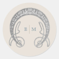 Monogramme Art Nouveau Mucha Initiales Courrier