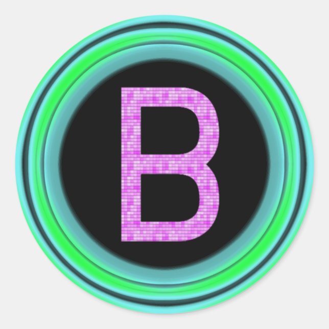 Sticker Rond Monogramme "B" (Devant)