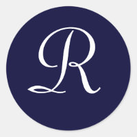 Monogramme bleu et blanc de la marine Sceau initia